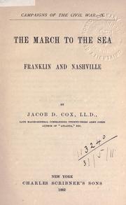 Cover of: The march to the sea: Franklin and Nashville.