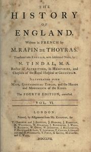 Cover of: The History of England written in French