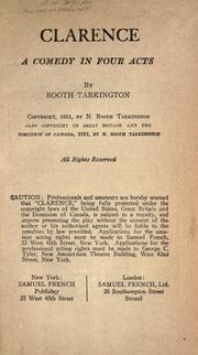 Cover of: Clarence, a comedy in four acts