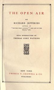 Cover of: The open air by Richard Jefferies