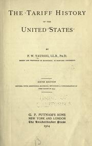 The tariff history of the United States by F. W. Taussig