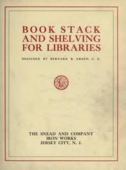 Cover of: Book stack and shelving for libraries