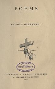 Cover of: Poems by Dora Greenwell