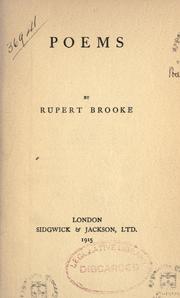 Poems by Brooke, Rupert