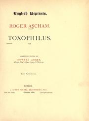 Cover of: Toxophilus by Roger Ascham