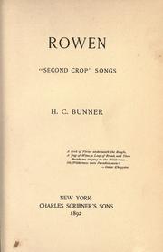 Cover of: Rowen by H. C. Bunner, H. C. Bunner