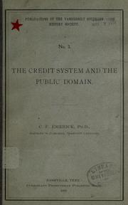 The credit system and the public domain by C. F. Emerick