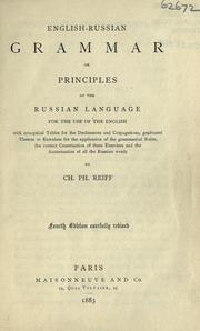 Cover of: English-Russian grammar: or, Principles of the Russian language for the use of the English