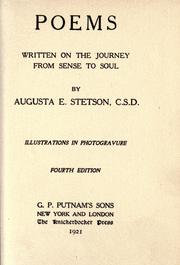 Poems written on the journey from sense to soul by Stetson, Augusta E.