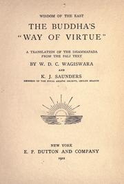 Cover of: The Buddha's "Way of Virtue": a translation of the Dhammapada from the Pali text