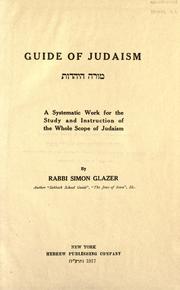 Cover of: Guide of Judaism = by Simon Glazer