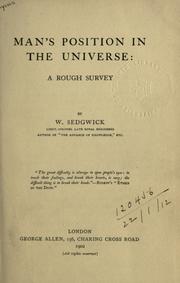 Cover of: Man's position in the Universe: a rough survey.