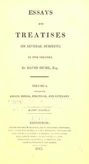 Cover of: Essays and treatises on several subjects. by David Hume
