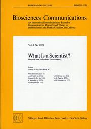 Cover of: WHAT IS A SCIENTIST  ?: Memorial Issue for Professor Oscar Bodansky