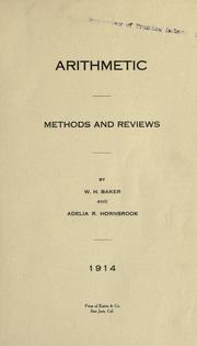 Cover of: Arithmetic: methods and reviews