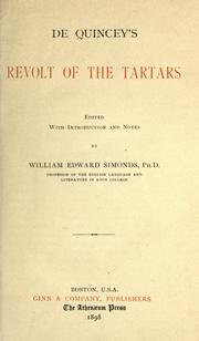 Cover of: Revolt of the Tartars by Thomas De Quincey