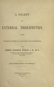 A digest of external therapeutics by Egbert Guernsey Rankin