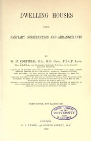 Cover of: Dwelling houses, their sanitary construction and arrangements. by Corfield, W. H.
