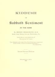 Cover of: Kiddush by Henry Berkowitz