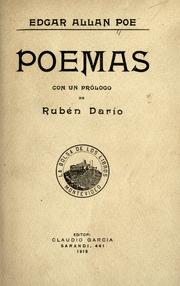 Cover of: Poemas by Edgar Allan Poe