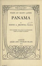 Cover of: Panama by Edith A. Browne