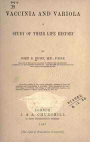 Cover of: Vaccinia and variola by John B. Buist