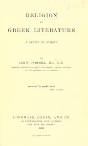 Cover of: Religion in Greek literature by Lewis Campbell