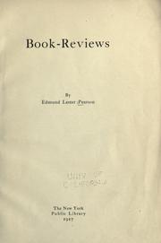 Cover of: Book-reviews