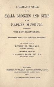 Cover of: A complete guide to the small bronzes and gems in the Naples Museum according to the new arrangement: reprinted from The complete handbook