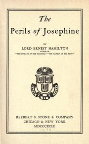 Cover of: The perils of Josephine by Hamilton, Ernest Lord