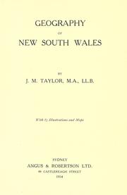 Cover of: Geography of New South Wales.