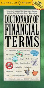 Cover of: Dictionary of financial terms