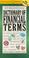 Cover of: Dictionary of financial terms