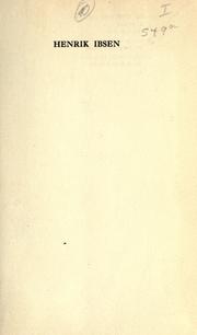Cover of: Henrik Ibsen, a critical study