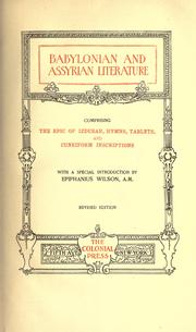 Babylonian and Assyrian literature by Epiphanius Wilson