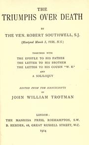 Cover of: The triumphs over death by Robert Southwell
