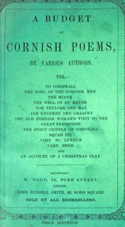 Cover of: A Budget of Cornish poems by 