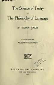 Cover of: The science of poetry and the philosophy of language