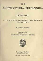 Cover of: The Encyclopaedia Britannica by 