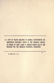 Cover of: Copy of tracts relating to America (seventeenth and eighteenth centuries) found in the Bodleian Library at Oxford