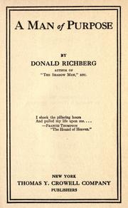 Cover of: A man of purpose by Donald R. Richberg