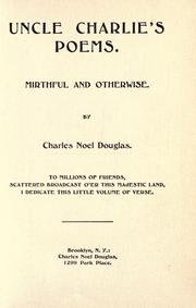 Cover of: Uncle Charlie's poems: mirthful and otherwise.