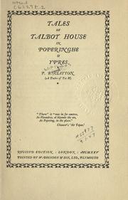 Cover of: Tales of Talbot House in Popenringhe [and] Ypres.