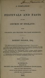 Cover of: companion for the festivals and fasts of the Church of England.