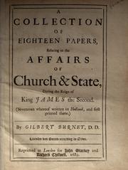 A collection of eighteen papers by Burnet, Gilbert