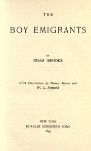 Cover of: The boy emigrants by Noah Brooks