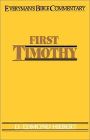 Cover of: First Timothy by Hiebert