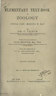 Cover of: Elementary text-book of zoology by Carl Friedrich Wilhelm Claus