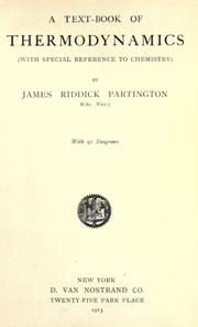 Cover of: A text-book of thermodynamics by J. R. Partington