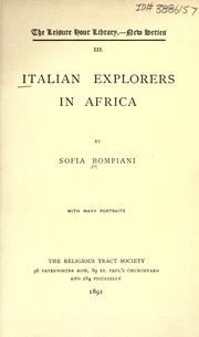 Cover of: Italian explorers in Africa